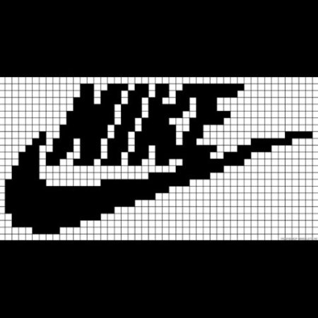 Рисунки по клеткам найк