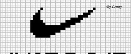 Рисование по клеточкам найк