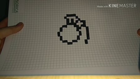 Рисунки по клеточкам в тетради оружие