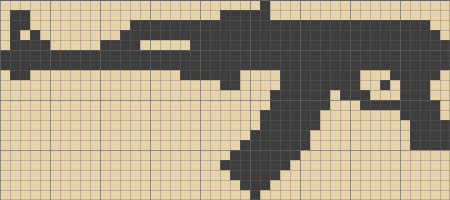 Рисование по клеточкам оружие