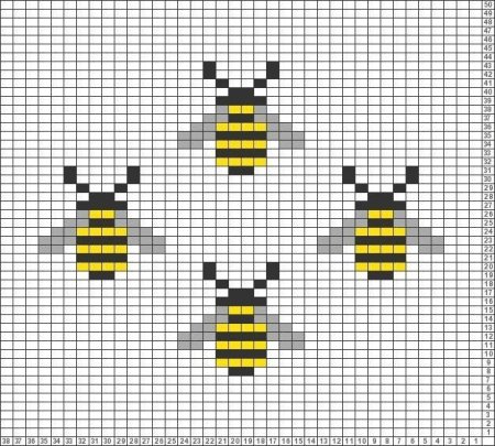 Вышивка крестиком Пчелка