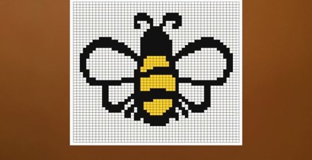 Пчела по клеточкам