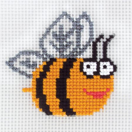 Пчела вышивка крестом