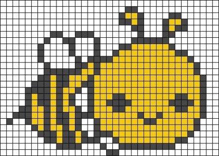 Пчела по клеткам