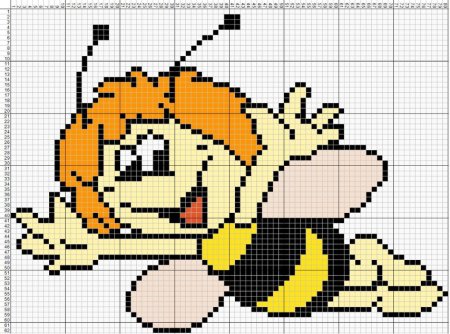 Вышивание крестиком Пчелка