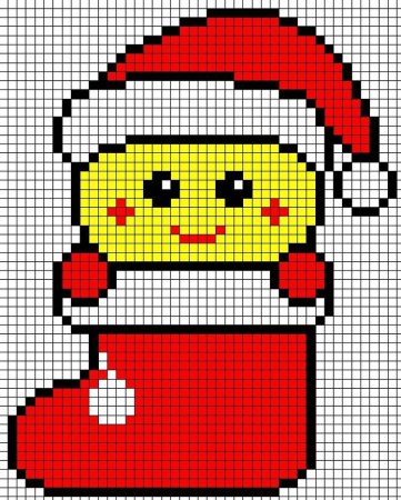 Новогодние рисуночки по клеточкам