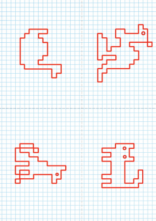Рисунки по линиям по клеточкам