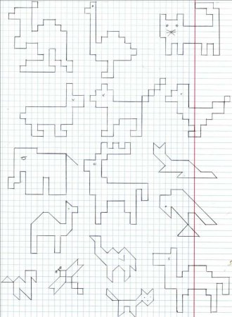 Графические рисунки по клеточкам