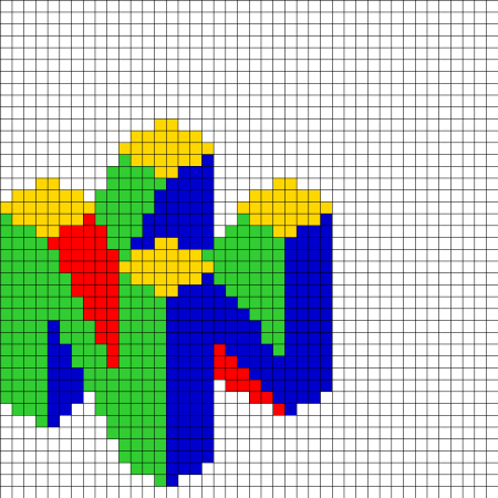 Рисунки по клеточкам яркие