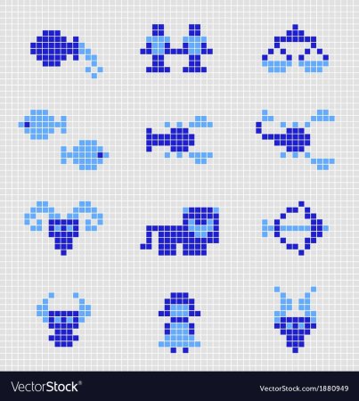 Знаки зодиака по клеточкам