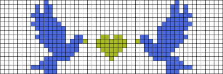 Рисунки по клеточкам голубые