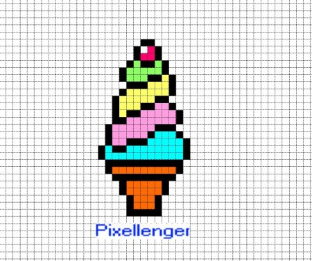 Рисование по клеточкам еда