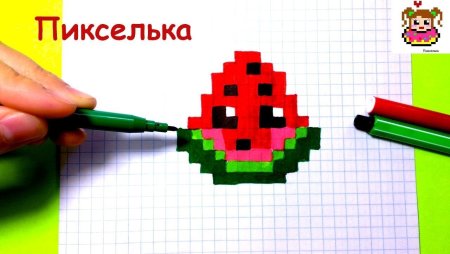 Кавайные рисунки по клеточкам