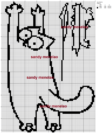 Вышивка кошка простая