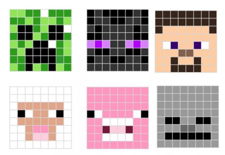 Лицо Стива по клеткам