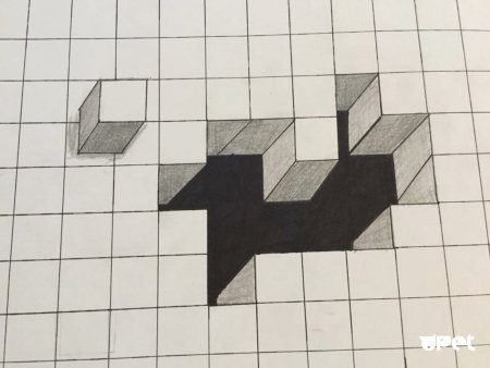 Рисование по клеточкам 3д