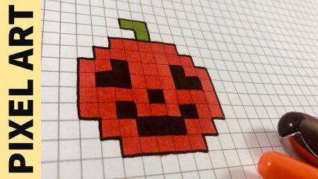 Рисование по клеточкам еда