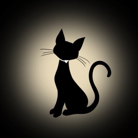 Силуэт грациозной кошки
