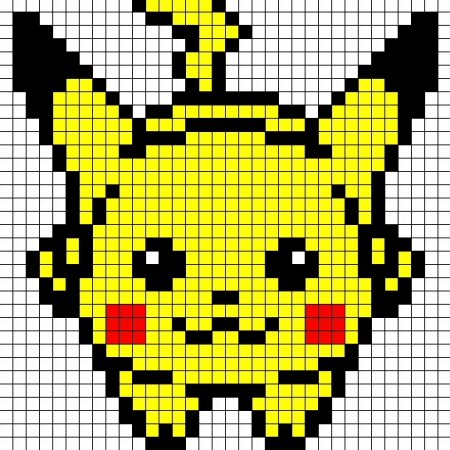 Пикачу по клеточкам