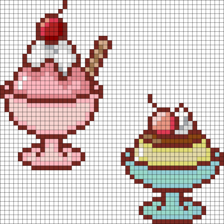 Рисунки по клеточкам сладости