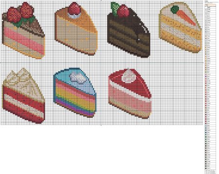 Рисунки по клеткам торт