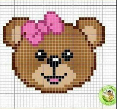 Мишка по клеточкам маленький