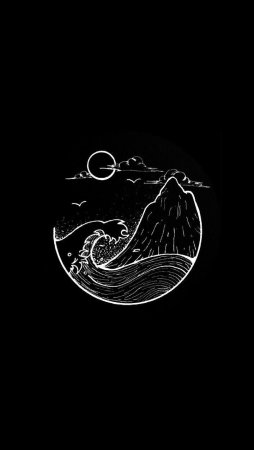 Необычные рисунки на черном фоне