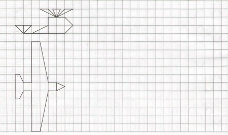 Рисунки по клеточкам на тетрадном листе
