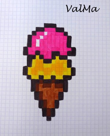 Маленькие мороженки по клеточкам