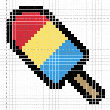 Рисунки по клеточкам мороженое