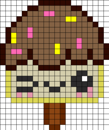 Рисование по клеточкам еда