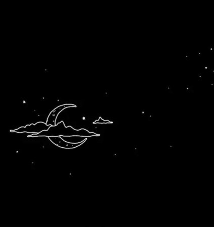 Рисунок на черном фоне легкий