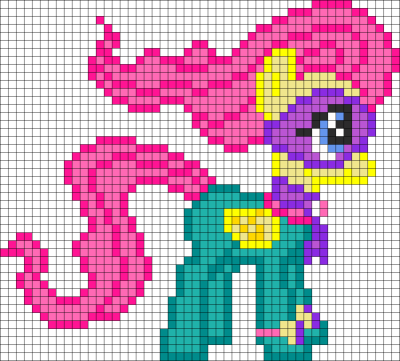 Рисование по клеткам пони