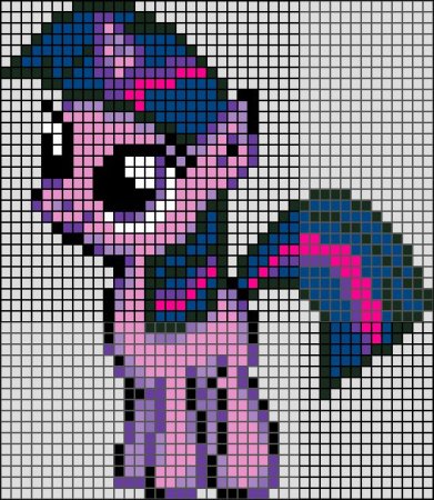 Рисование по клеточкам пони