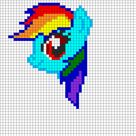 Радуга Дэш вышивка крестом