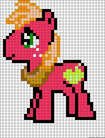 Рисование по клеточкам в тетради пони