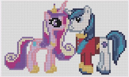 Рисунки по клеточкам пони