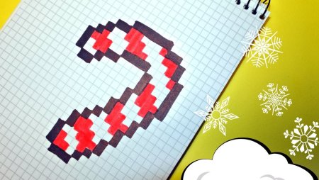 Рисование по клеточкам леденец