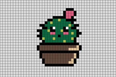 Рисунки по клеточкам котики