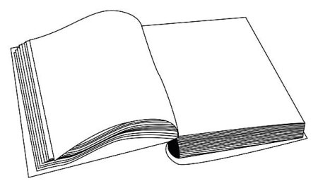 Открытая книжка чб