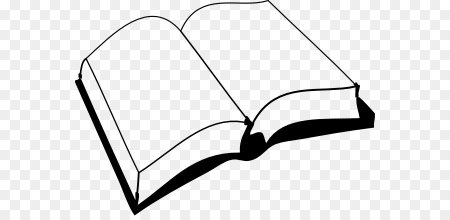 Книга черно белая на прозрачном фоне