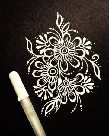Белая ручка для рисования