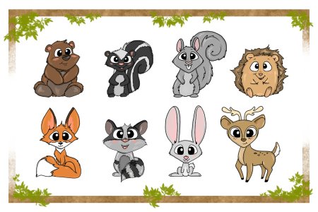 Животные в одном стиле