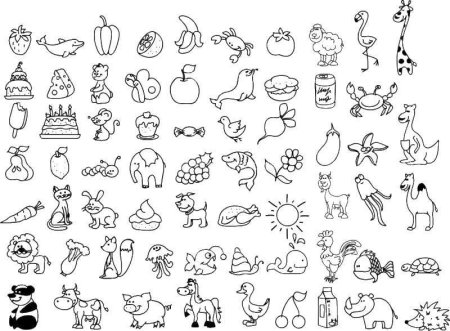 Рисунки для наклеек животные