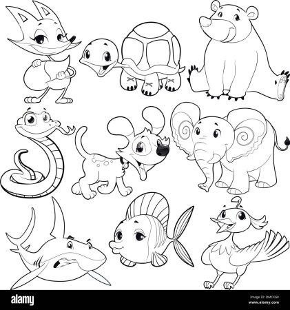 Раскраски маленькие животные