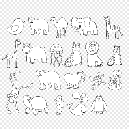Контуры животных