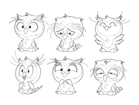 Сова мультяшная