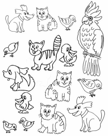 Раскраски животные для детей 3-4