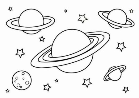 Раскраска по теме космос для детей младшей группы