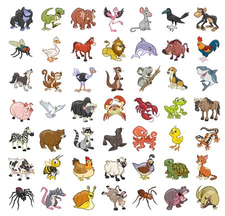 Наклейки для печати животные